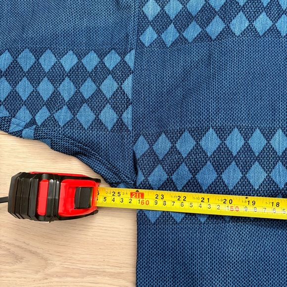 Aoyama Daruma Japan Indigo Sashiko Hanten Haori Kimono Cardigan Diamond - Picture 9 of 11